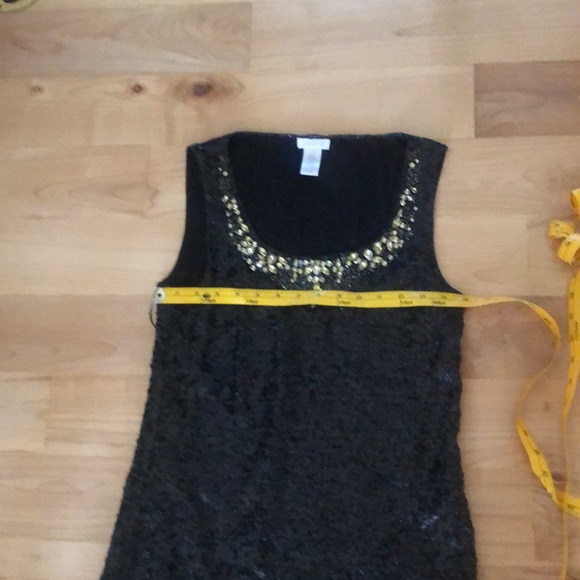 Cache Rhinestoned and Sequined Top - Picture 6 of 9